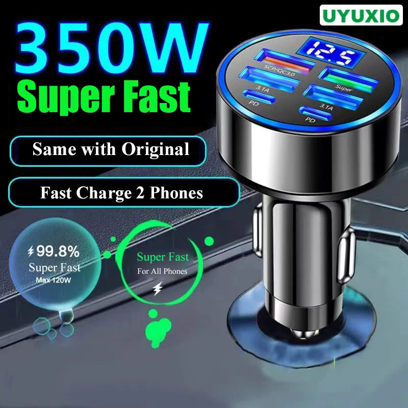 Chargeur Voiture USB-C 6-en-1