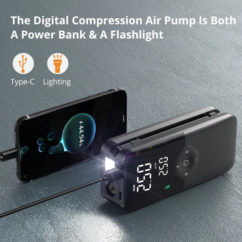 Gonfleur Portable pour Pneus – Compresseur Digital